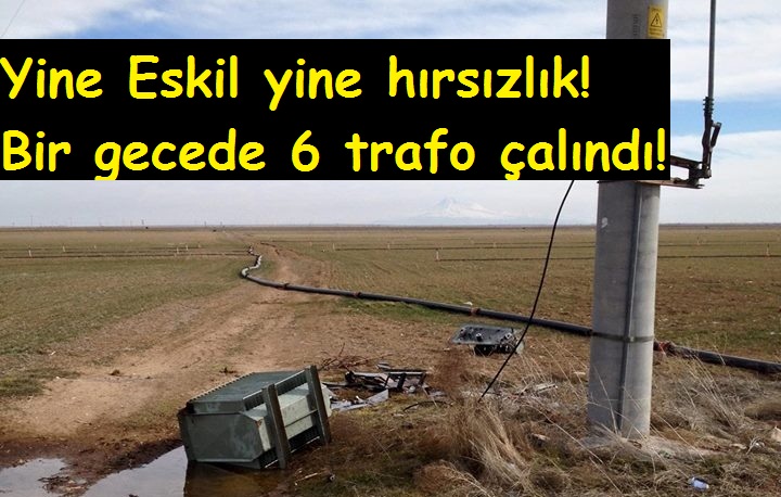 Eskil'de yine trafo hırsızlığı